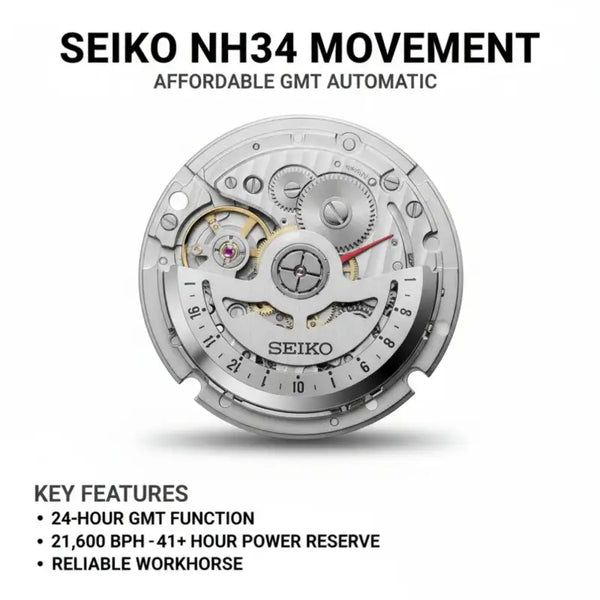 Seiko NH34 vs NH37: Complete GMT Movement Comparison Guide