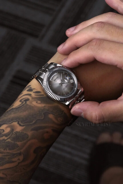 Mod Day-Date Silver Mocha - SKYRIM WRIST
