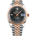 Mod Datejust Wimbledon Two-Tone Rose Gold Gray - SKYRIM WRIST