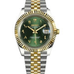Mod Datejust Two-Tone Gold Arabic Green