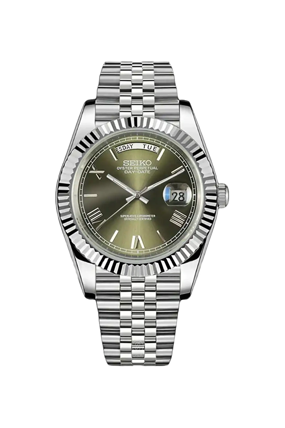 Mod_Day-Date_Green_22aca4e2-3e6b-4b2e-a468-6590f10bfb0f.png Mod Day-Date Green - Image 1