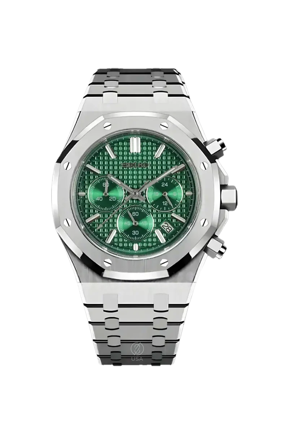 Mod_Royal_Oak_Green_Chronograph_3ad70902-d8b3-4e2a-a863-795db910dc0a.png Mod Royal Oak Green Chronograph - Image 1